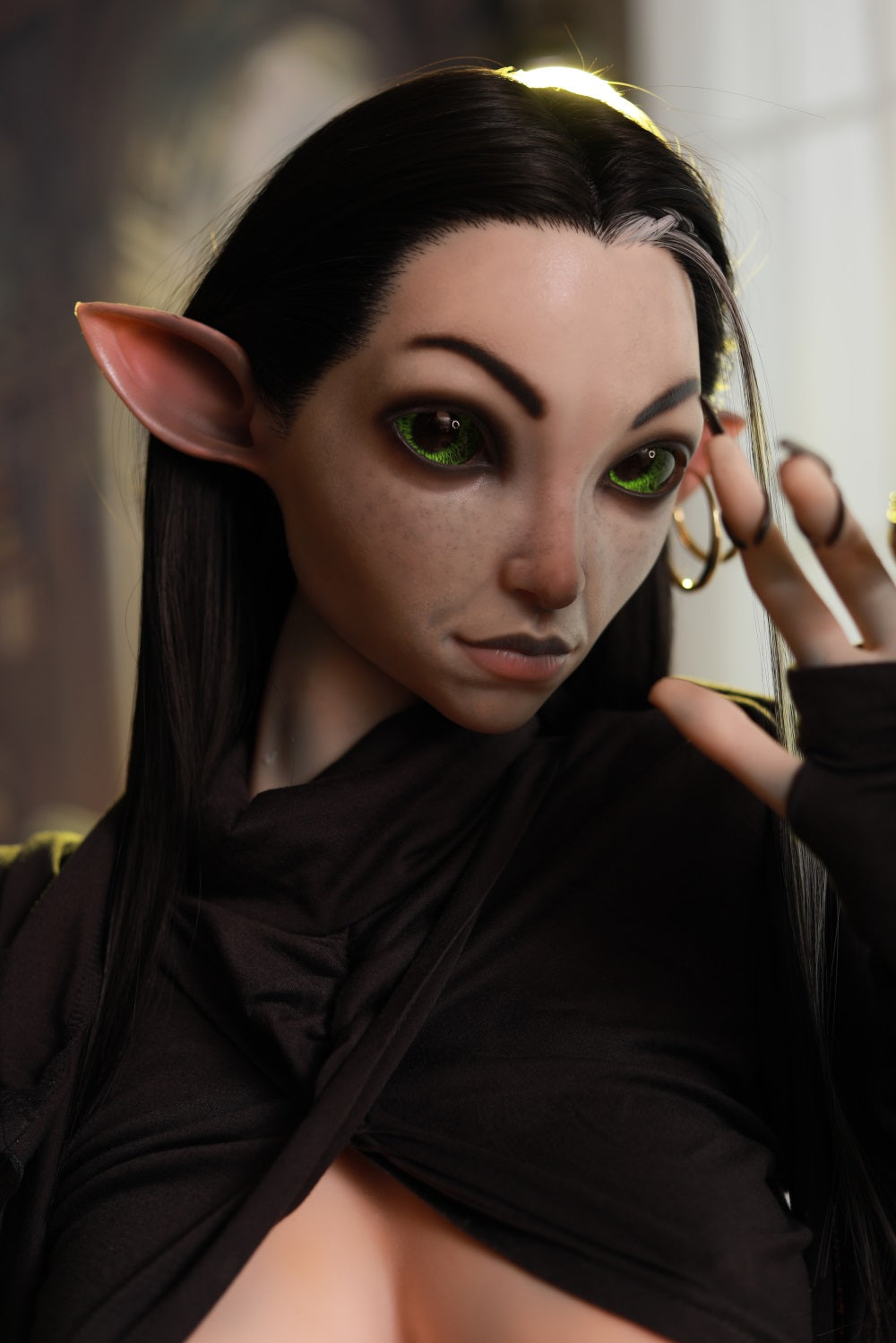 153cm Alien Pointy Ear Monster Sex Doll Fantasy Silicone Lifelike Love Doll