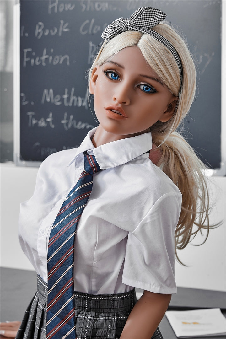 150cm Silver Hair Teen B Cup Skinny Sex Doll Irontech Doll