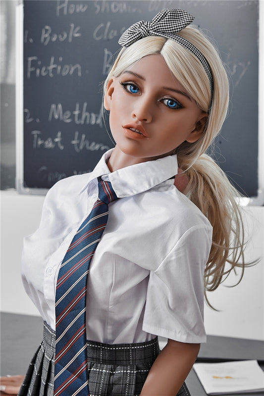 150cm Silver Hair Teen B Cup Skinny Sex Doll Irontech Doll