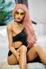 Selina165cm pink hair thin lifelike doll TPE Irontech doll