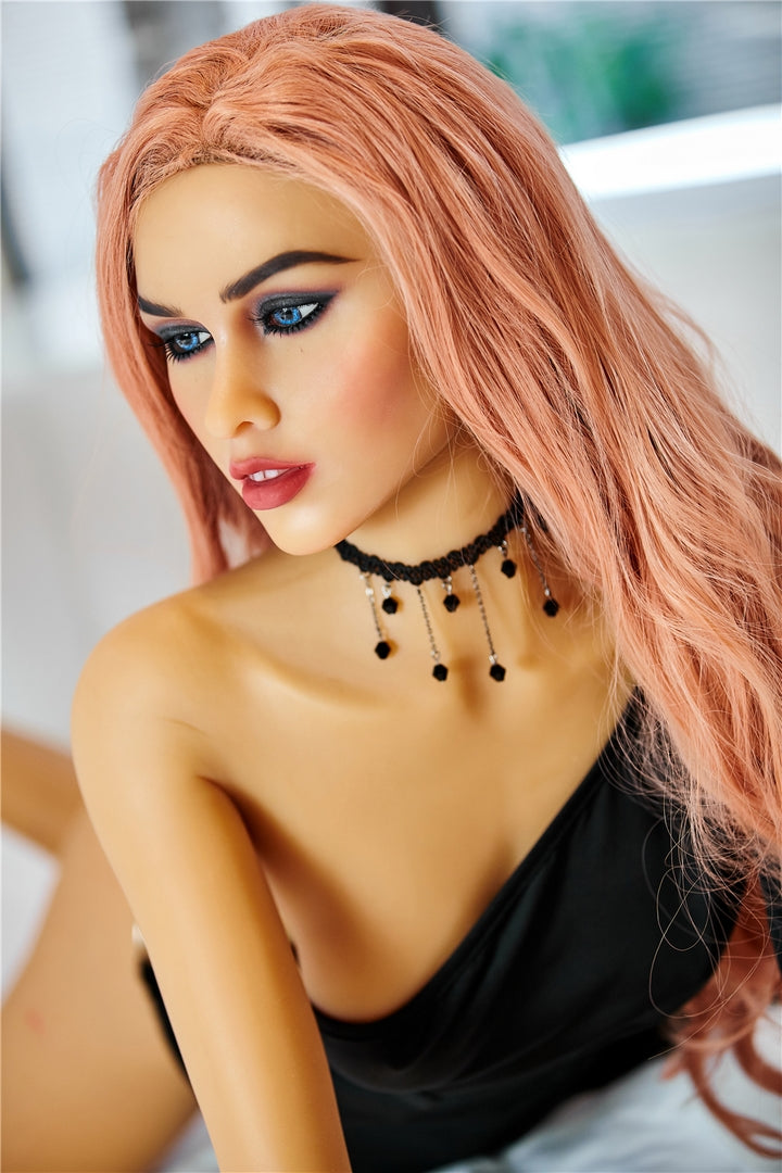 Selina165cm pink hair thin lifelike doll TPE Irontech doll