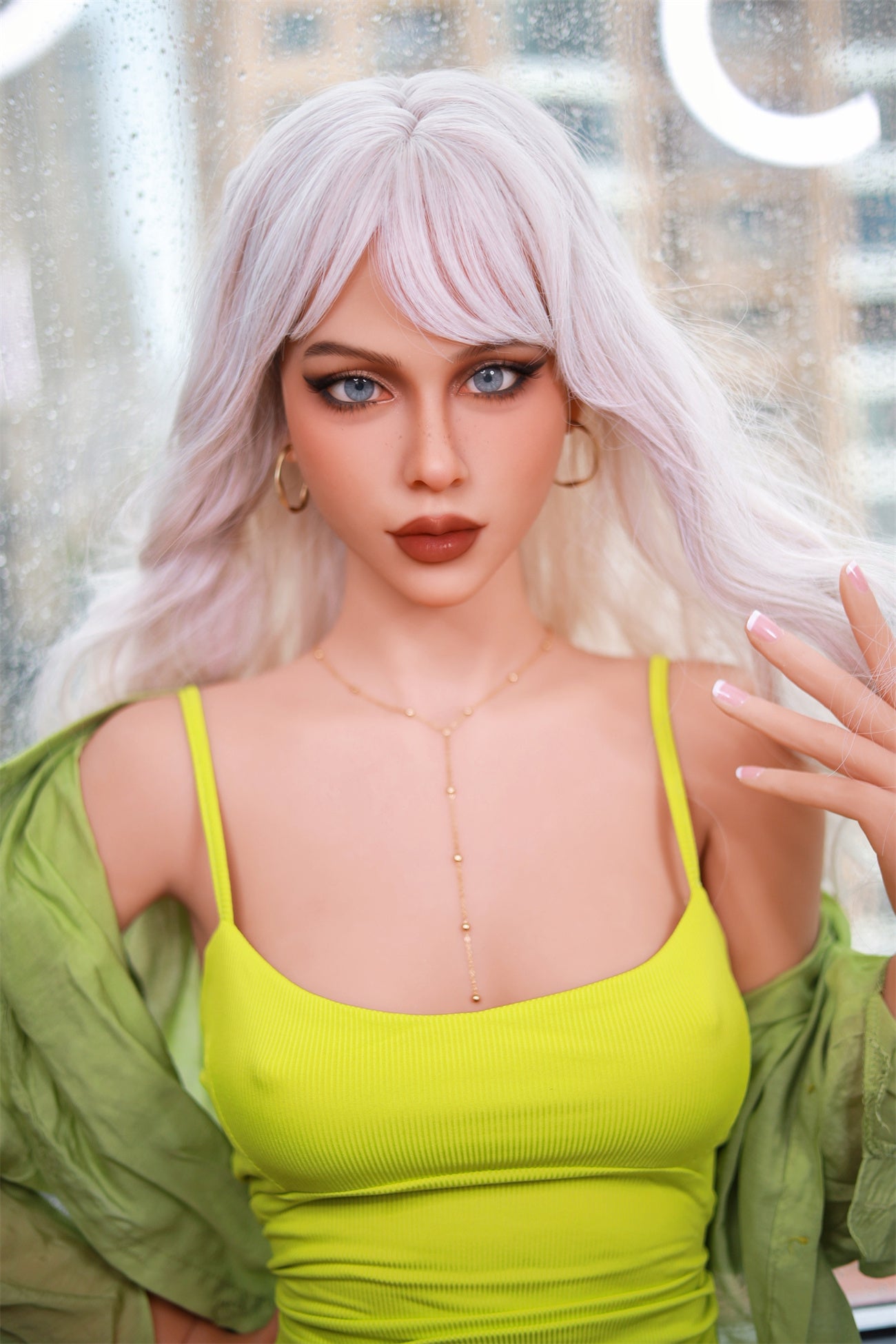 160cm White Hair C Cup Life-size TPE Love Doll Fire Doll