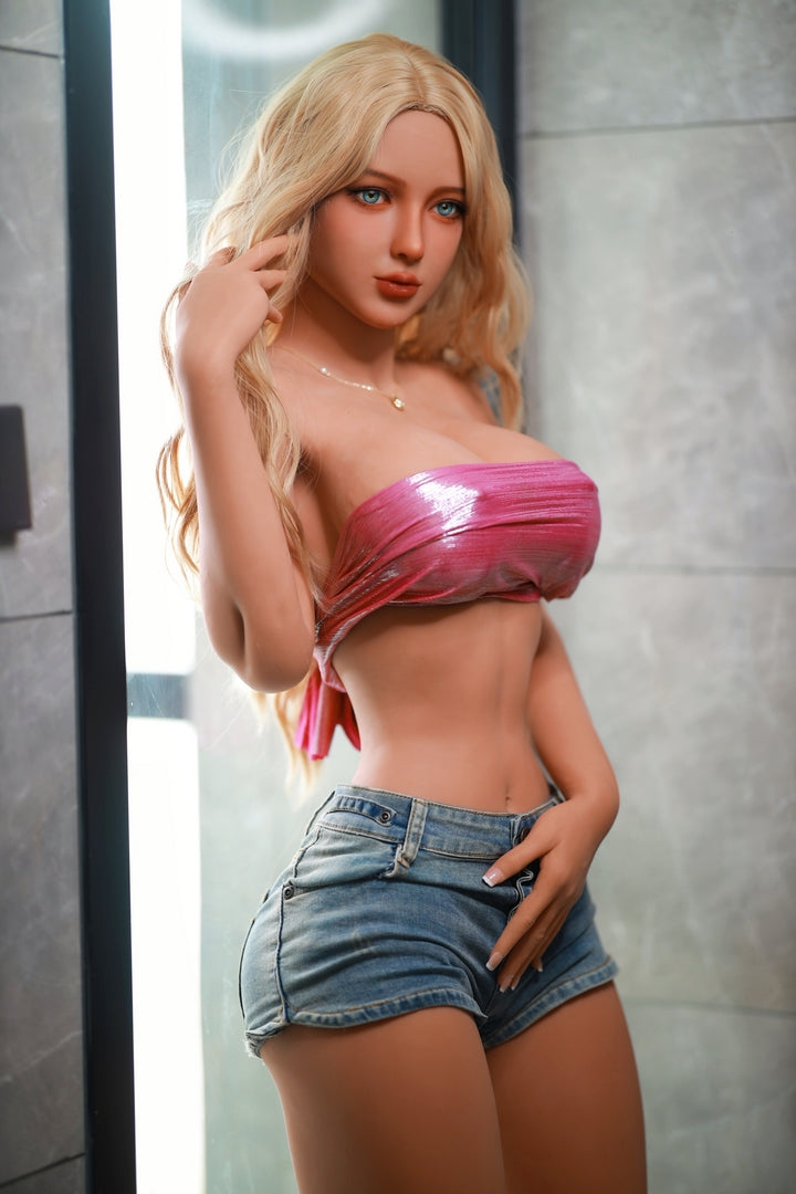 162cm Salome-D-Cup Blonde Hot TPE Lifelike Sex Doll Fire Doll