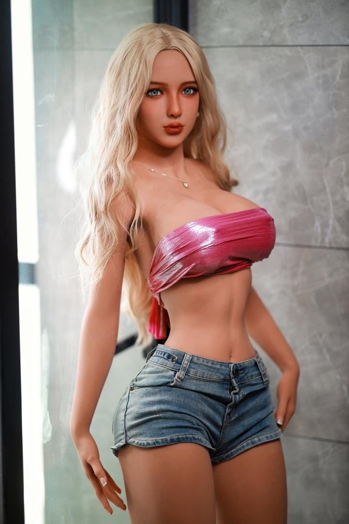 162cm Salome-D-Cup Blonde Hot TPE Lifelike Sex Doll Fire Doll