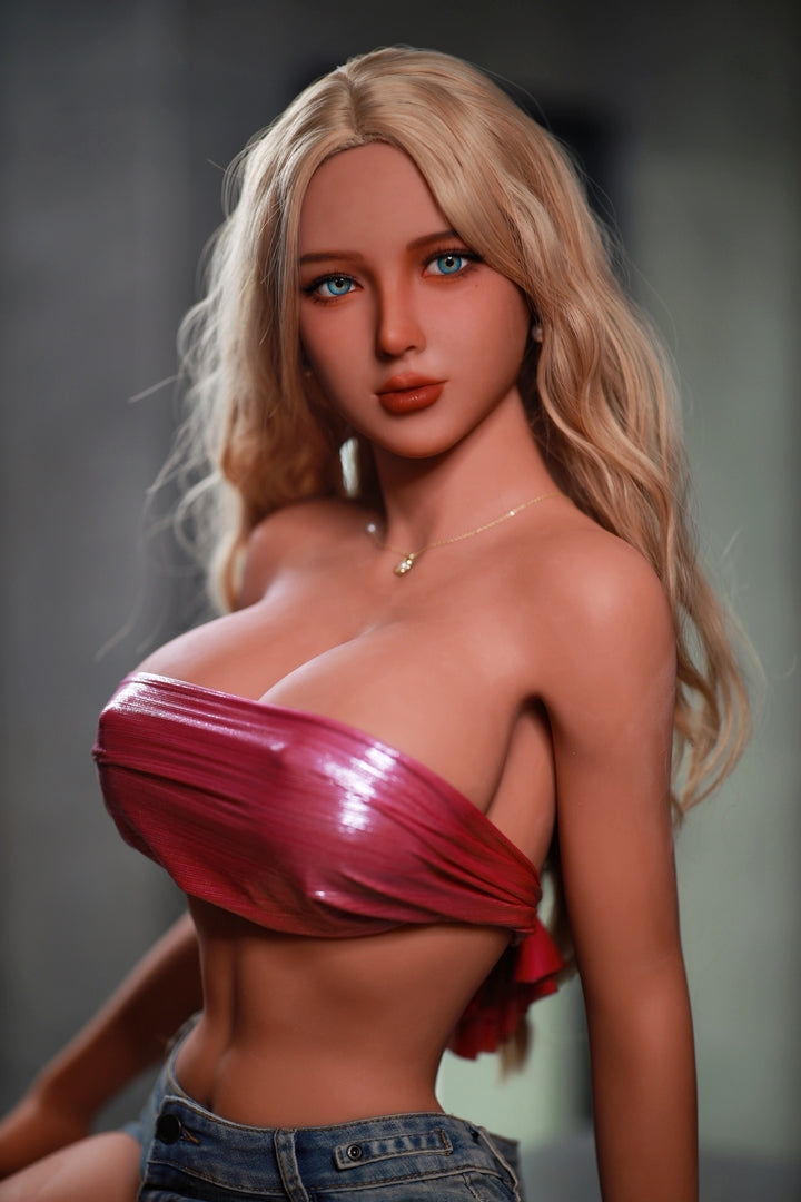 162cm Salome-D-Cup Blonde Hot TPE Lifelike Sex Doll Fire Doll