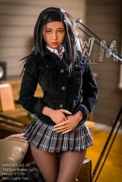 WM DOLL 160cm A Cup Uniform Girl TPE Japanese Sex Doll