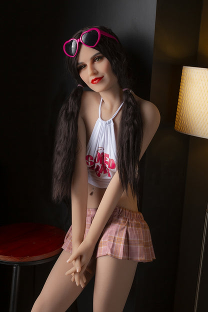 166cm Slim Flat Chest Adult Love Doll TPE Skinny Sex Doll HR Doll